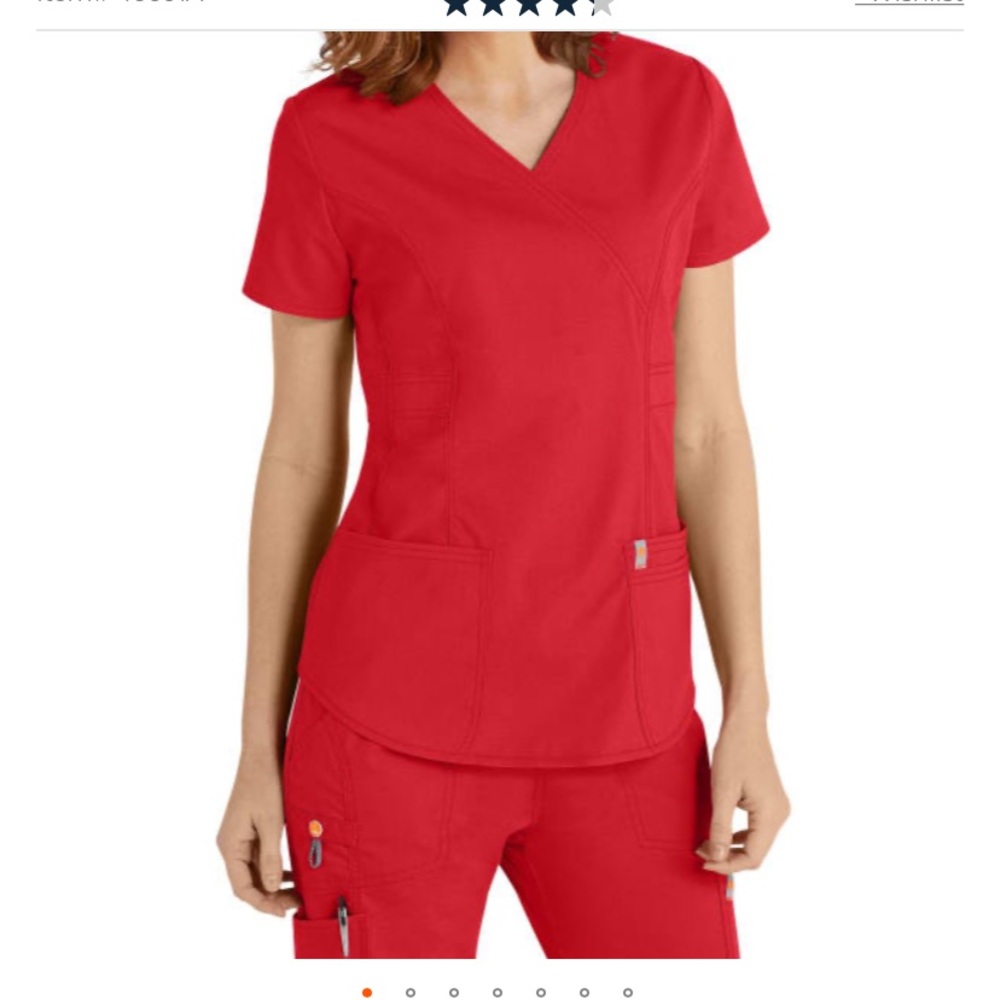 Brand new red scrub top